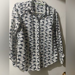 Black and White Monkey Pattern Blouse